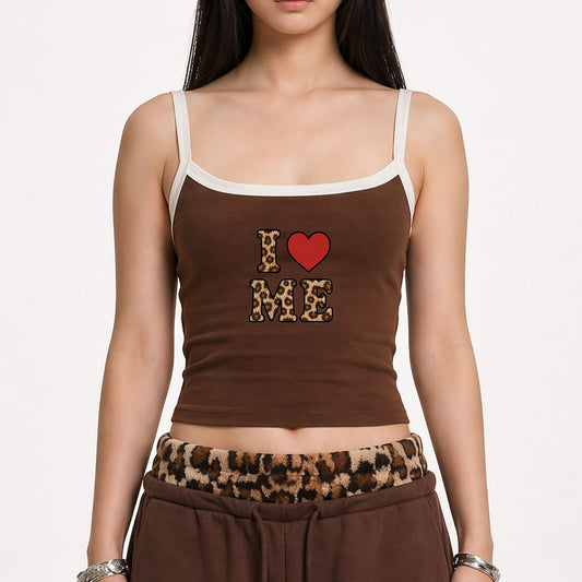 I ♥ ME Leopard Print Baby Tank Top