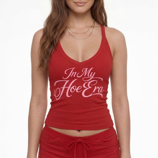 In My Hoe Era Red Camisole Tank