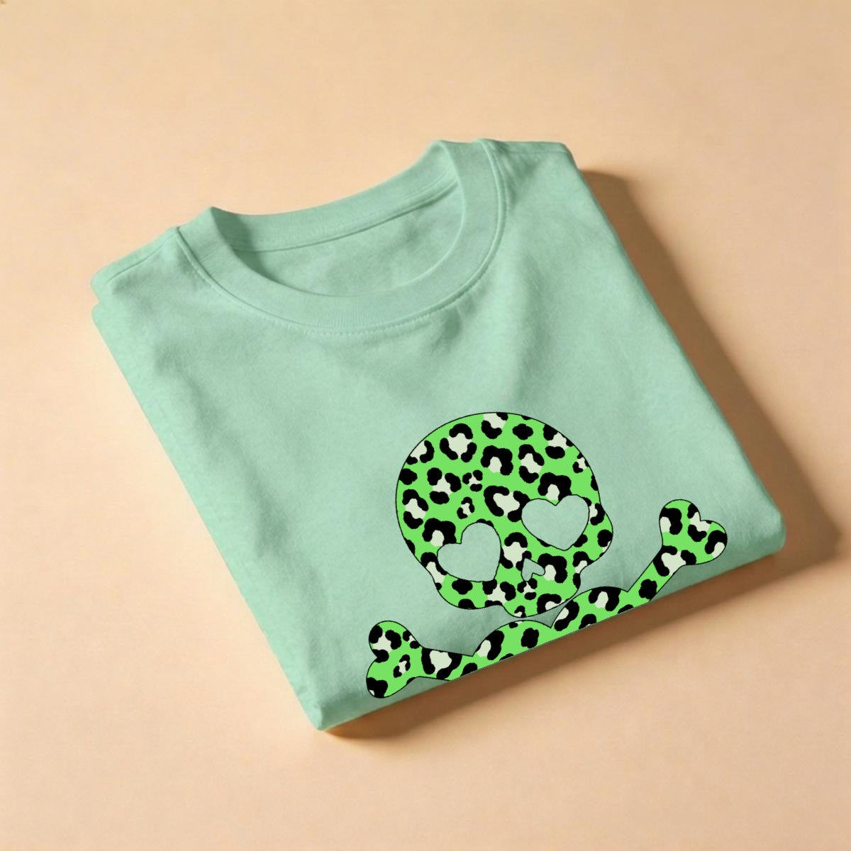 Neon Leopard Skull Unisex Cotton T-Shirt (S–5XL)