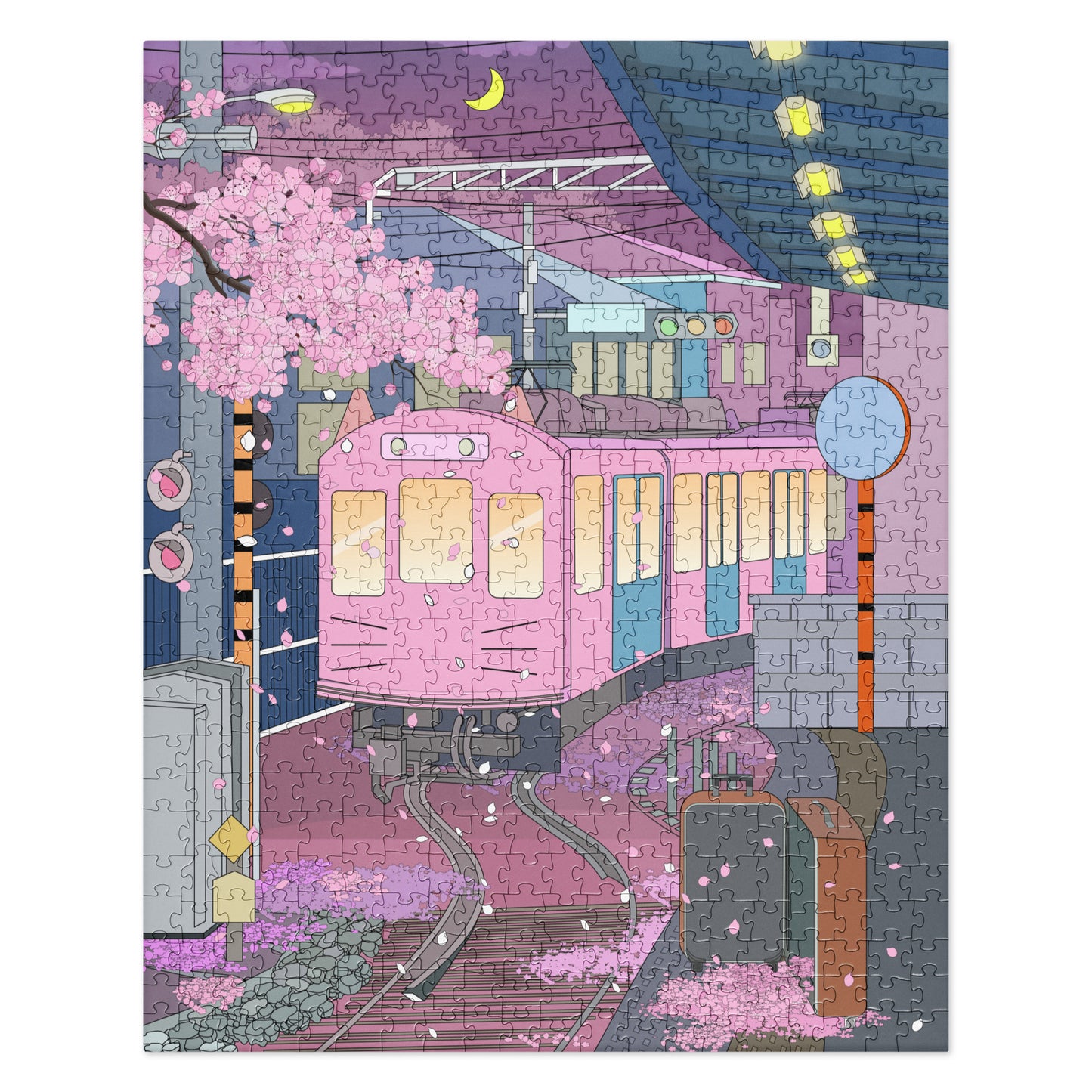 Midnight Tokyo Train Ride Jigsaw puzzle