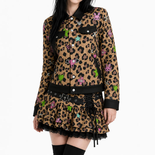 Leopard Scene Kid Cotton Unisex Jacket (S-5XL)