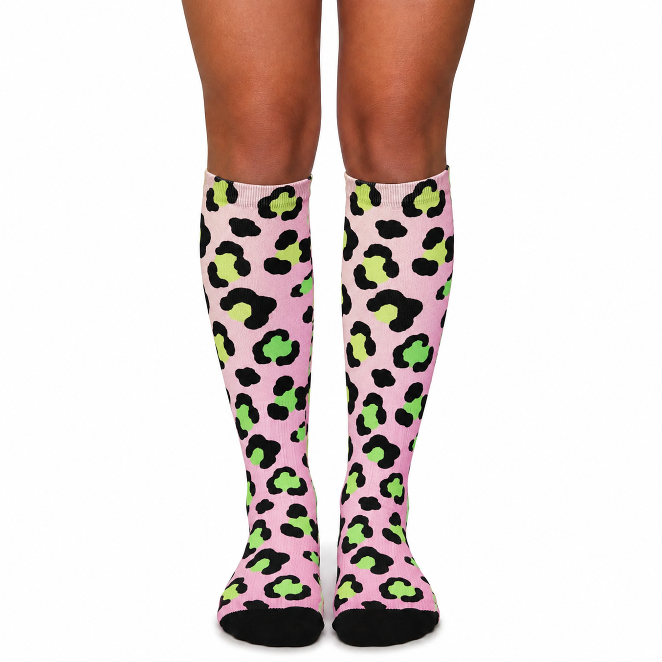Pastel Leopard Knee High Socks