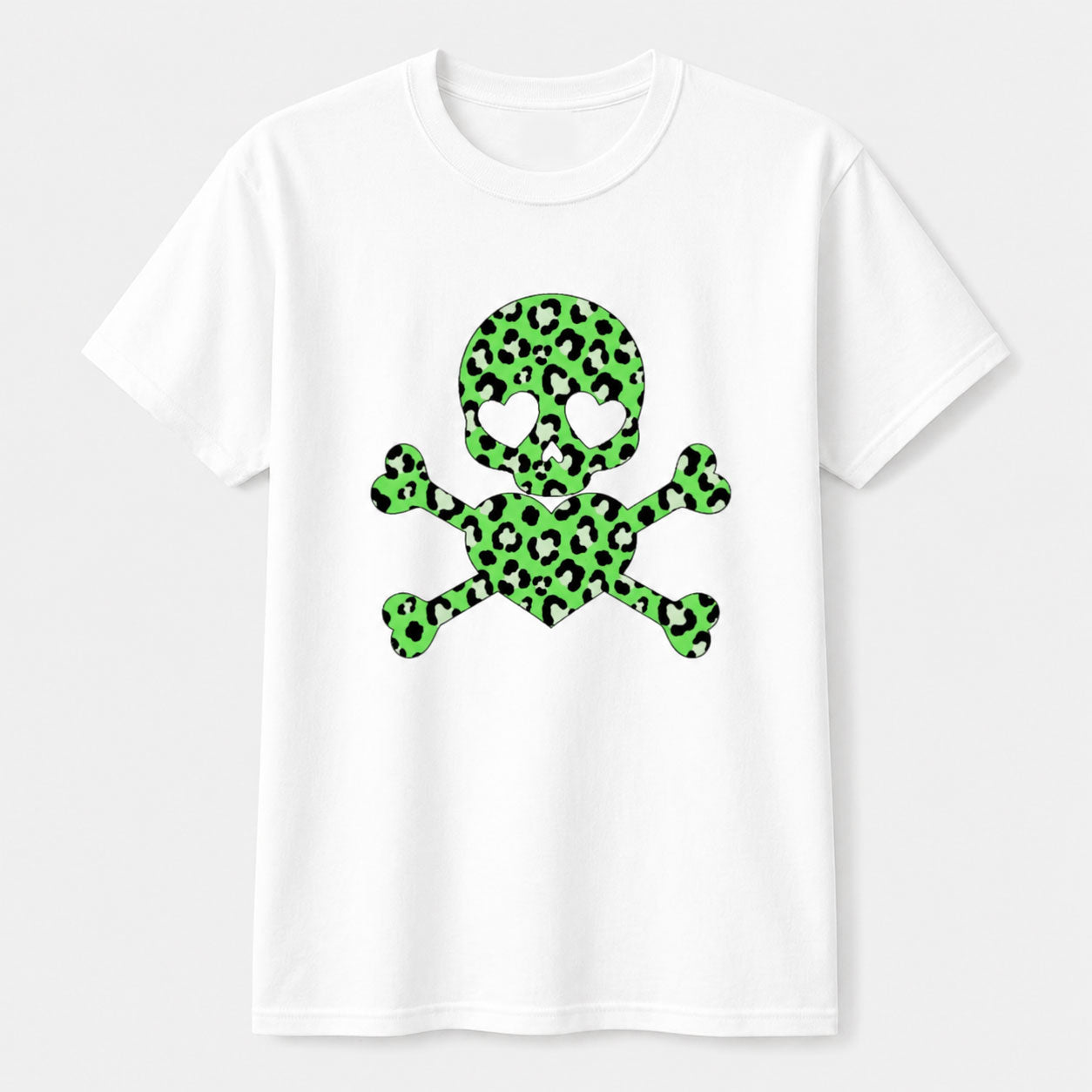 Neon Leopard Skull Unisex Cotton T-Shirt (S–5XL)