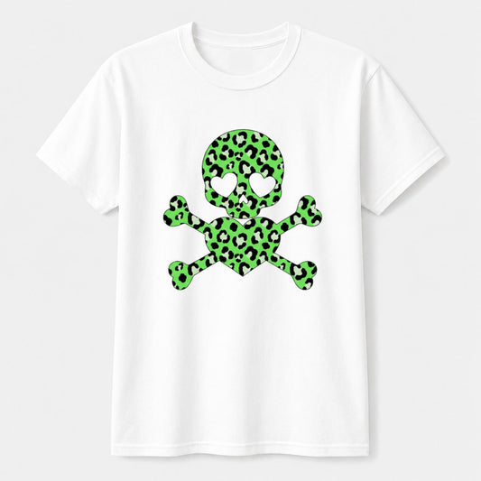 Neon Leopard Skull Unisex Cotton T-Shirt (S–5XL)