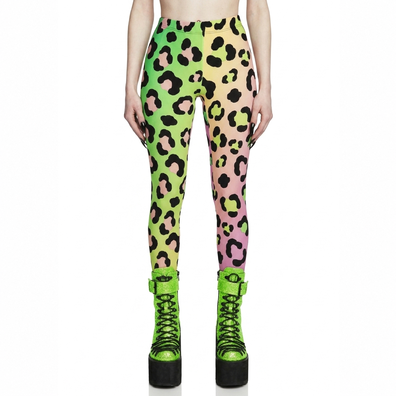 Neon Leopard Print Alt Leggings