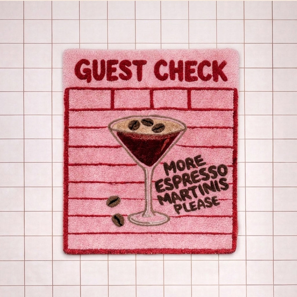 Guest Check Espresso Martini Tufted Bath Mat