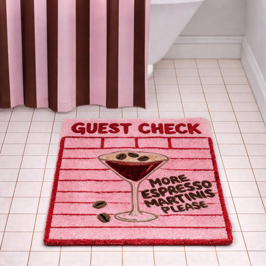 Guest Check Espresso Martini Tufted Bath Mat
