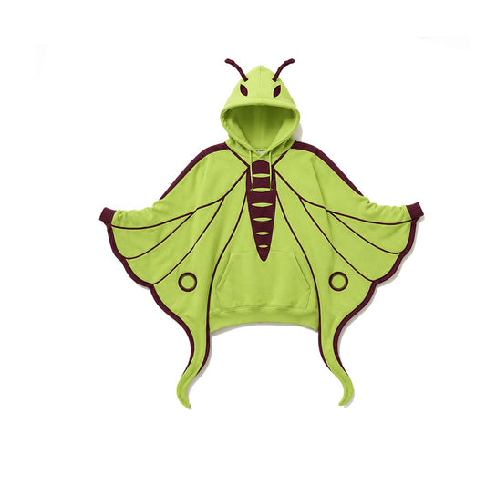 Luna Moth Wing Hoodie – Lime Green