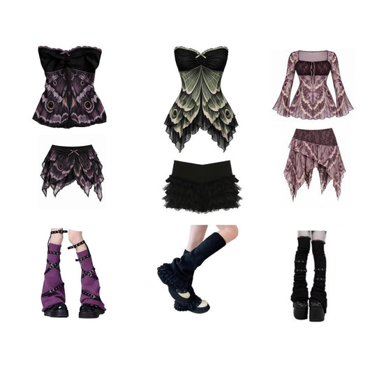 PRE-ORDER | Dark Moth Fairy Grunge Outfit Collection