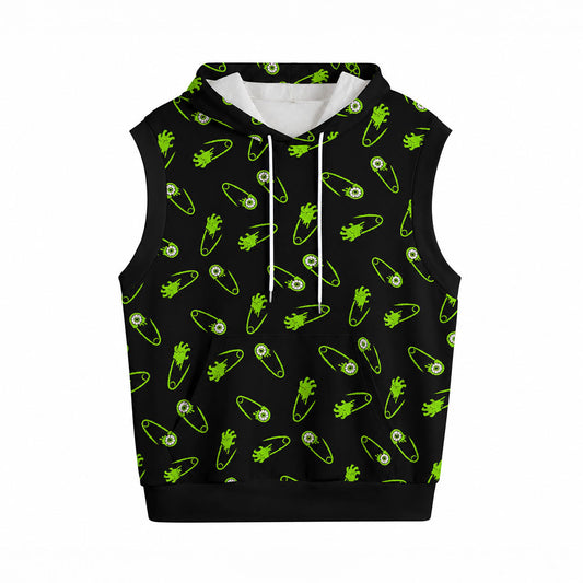Alien Zombie Safety Pin Unisex Hooded Vest (XS–5XL)