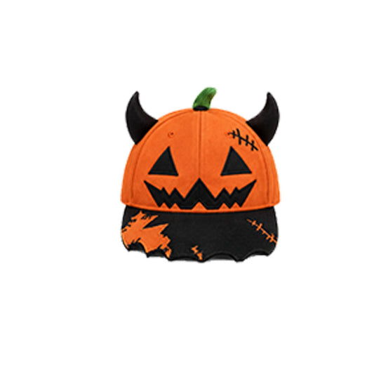 Zombie Pumpkin Monster Snapback Cap – Orange & Black
