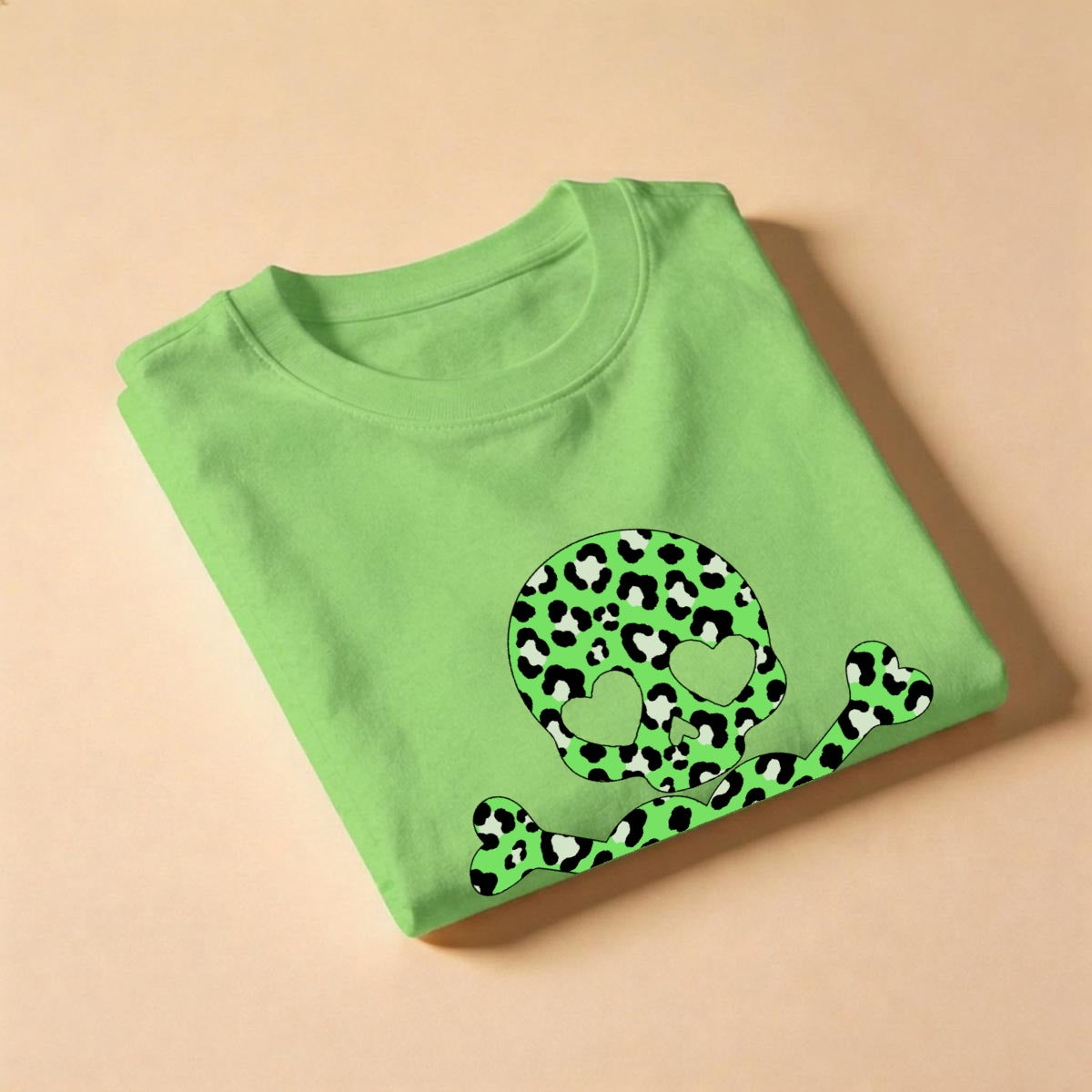 Neon Leopard Skull Unisex Cotton T-Shirt (S–5XL)