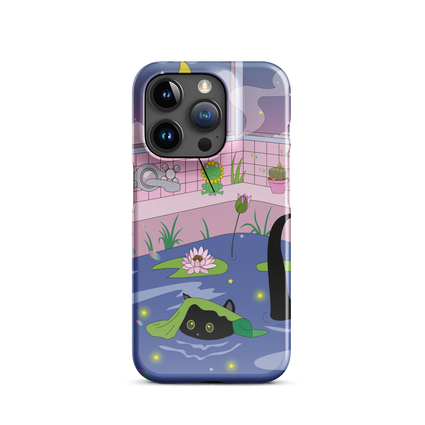 Kawaii Neko night bath iPhone® Case