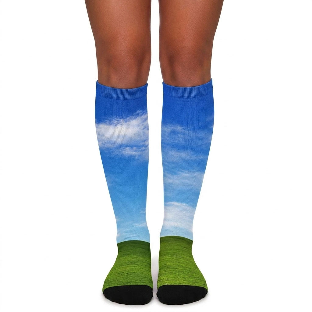 Frutiger Aero Dreamscape Crew Socks