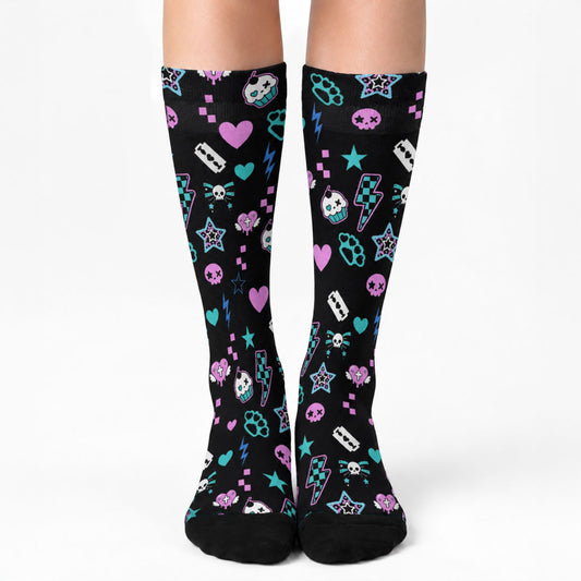 Scene Queen Kawaii Goth Unisex Long Socks