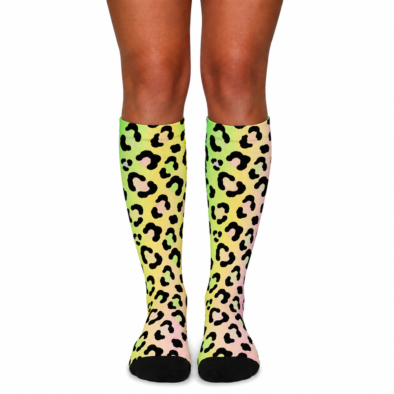 Pastel Leopard Knee High Socks