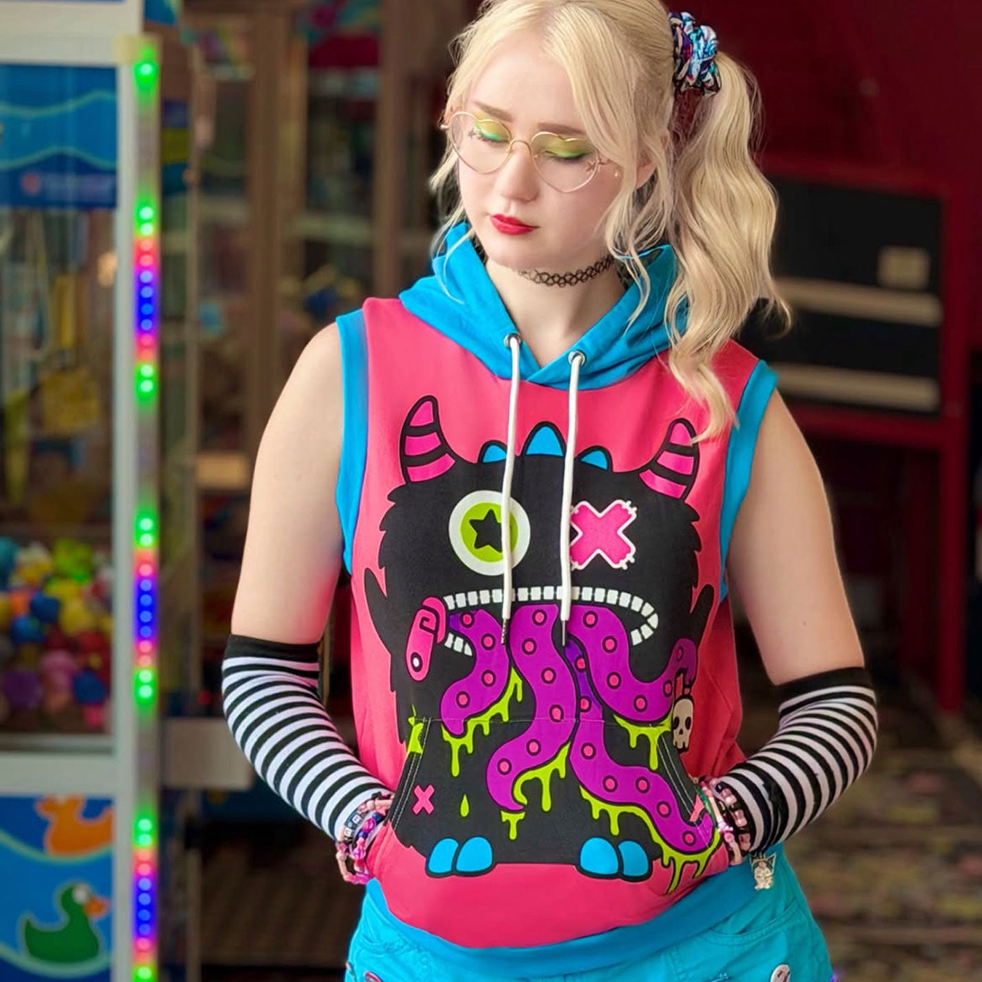 Sheppy Zippy Tako Monster Cotton Unisex Hooded Vest (XS–5XL)