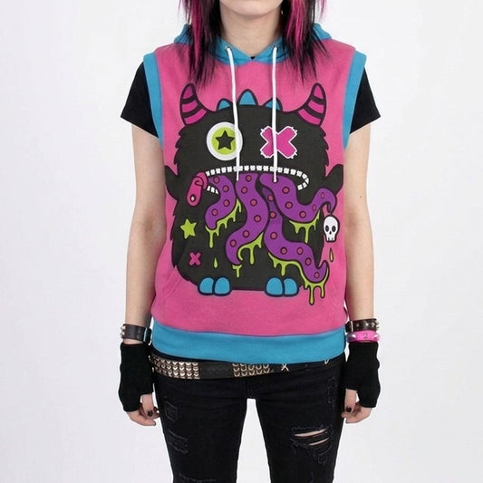 Sheppy Zippy Tako Monster Cotton Unisex Hooded Vest (XS–5XL)