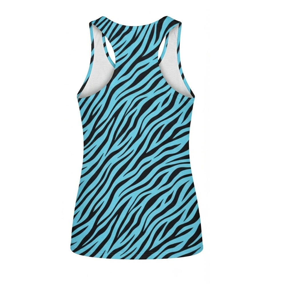 Leopard Skull Zebra Racer Tank