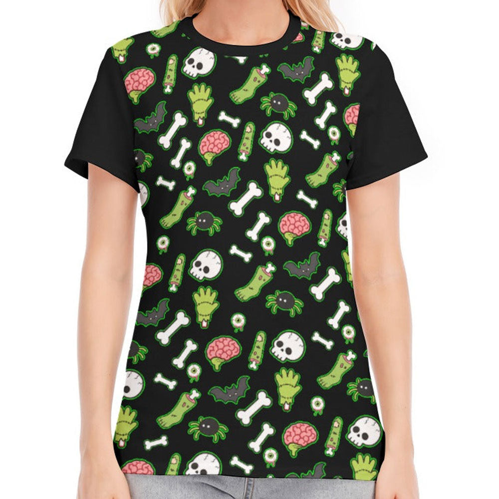 Zombie Graveyard Women's Cotton T-Shirt (S to 9XL)