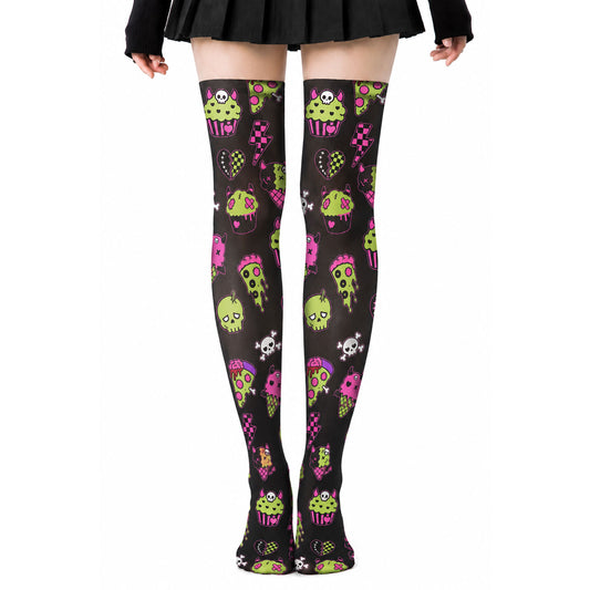 Zombie Sweets Over-The-Knee Stockings