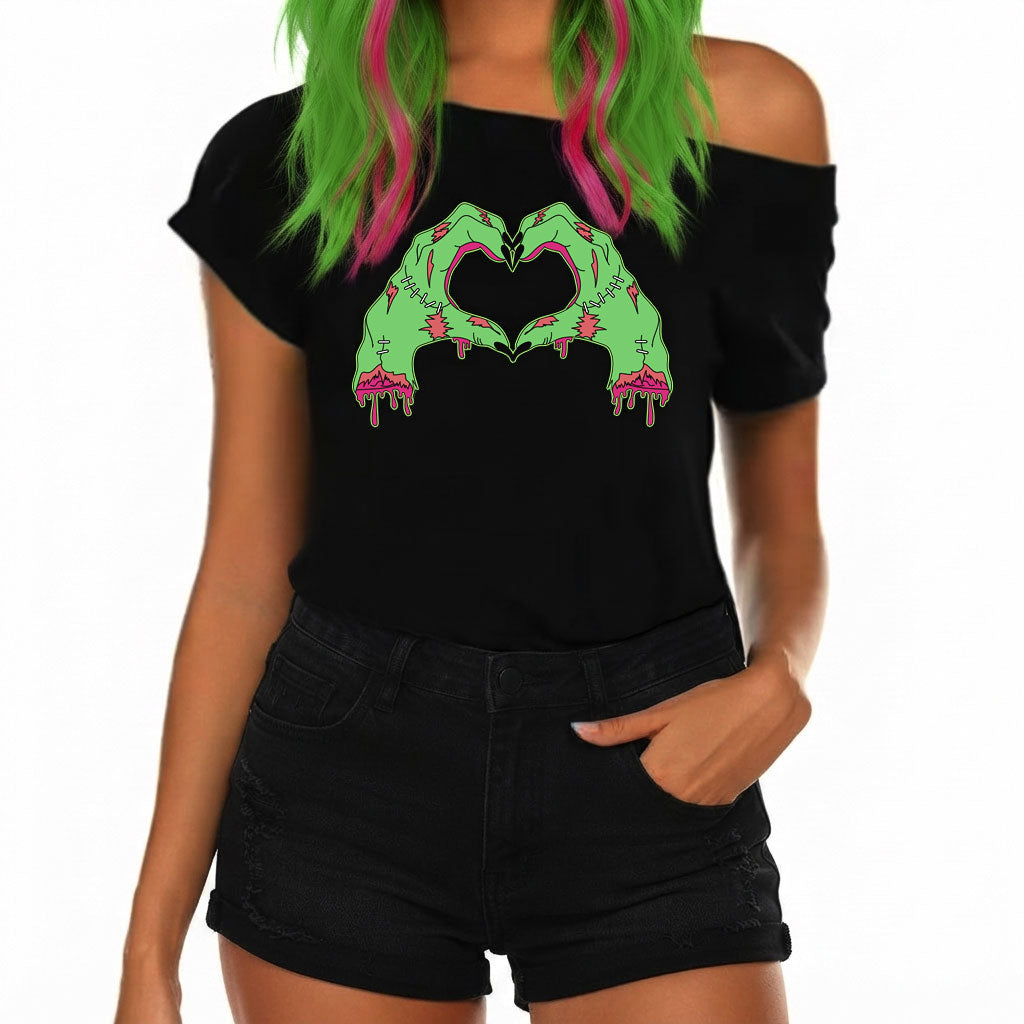Zombie Heart Hands Off-Shoulder Tee
